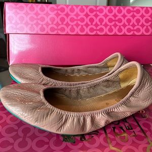Tieks blush patent flats
